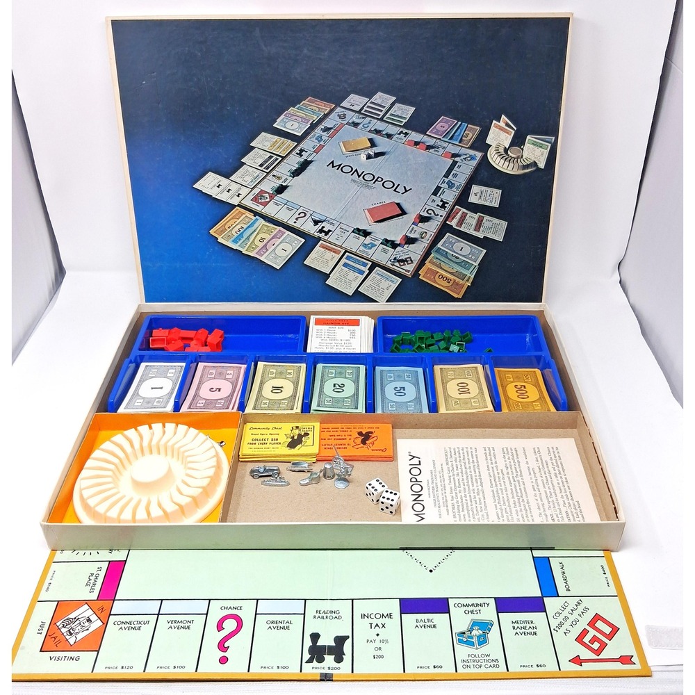 Vintage Monopoly 1974 The Anniversary Edition Mostly Complete READ